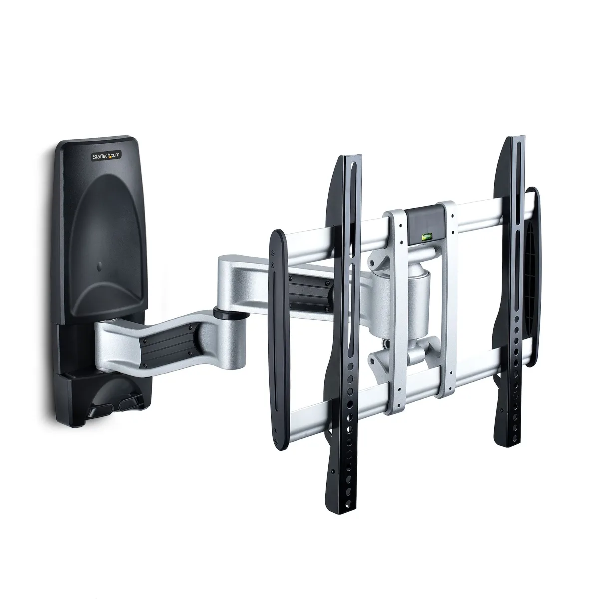 Startech Articulating TV Wall Mount, VESA Wall Mount Supports 65 inch/99lb/Flat/Curved TVs, Retractable Low Profile Wall Mount TV Bracket, Adjustable Corner TV Wall Mount, Swivel/Rotation/Tilt (TV-WALL-MOUNT-65FS) - Mounting kit (wall mount, 2 vertical brackets) - articulating - for curved / flat panel - low profile - aluminium, steel - black, silver - screen size: 26"-65" - wall-mountable - TAA Compliant