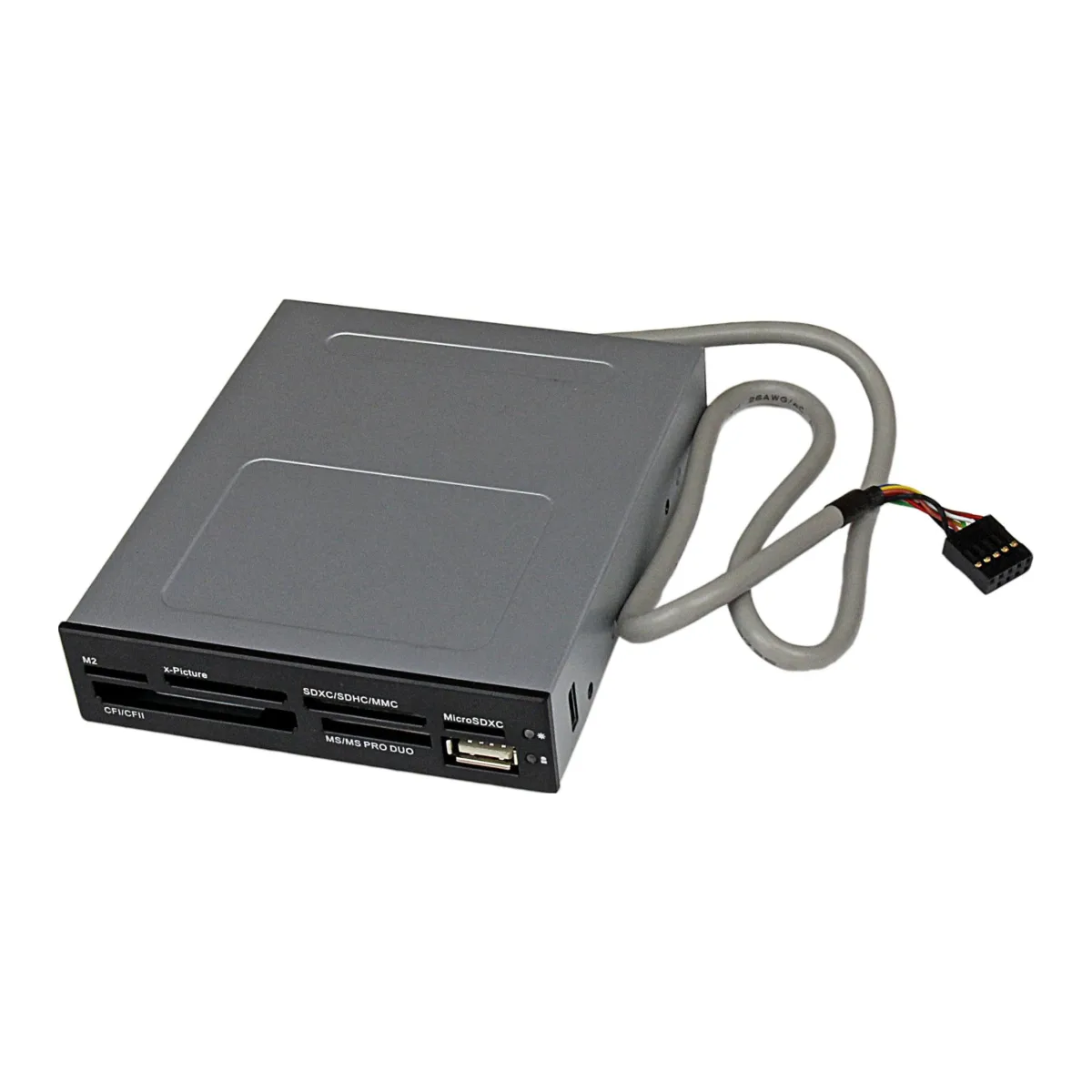 Startech 3.5in Front Bay 22-in-1 USB 2.0 Internal Multi Media Memory Card Reader with Simultaneous Access - CF/SD/MMC/MS/xD - Black (35FCREADBK3)