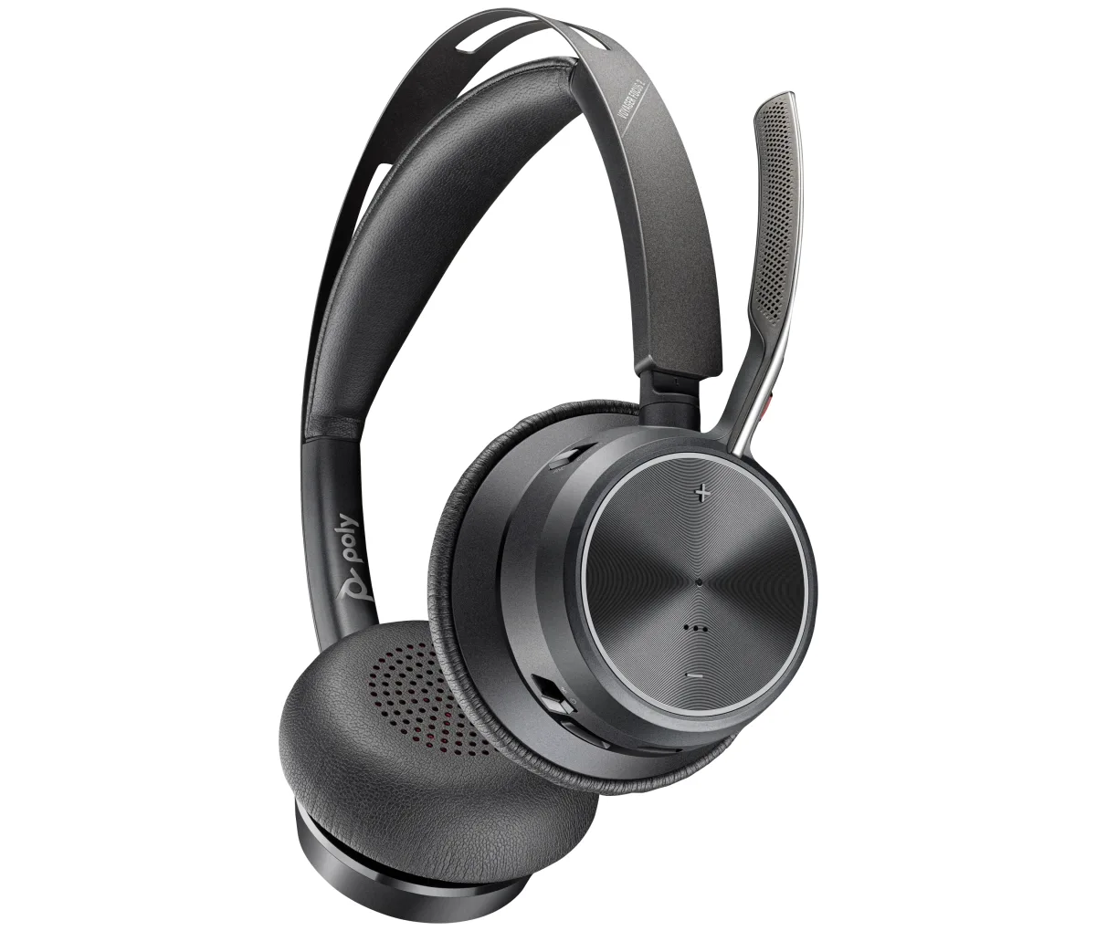 HP Poly Voyager Focus 2 - Headset - on-ear - Bluetooth - wireless - active noise cancelling - USB-C via Bluetooth adapter - black - Zoom Certified