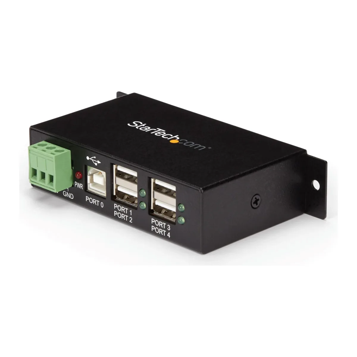 Startech Rackmount USB 2.0 Hub - 4 Port Rugged Industrial USB 2.0 Hub - Hub - 4 x USB 2.0 - DIN rail mountable - DC power - for P/N: ITB20D3250, MSDREADU2OTG, USB2HAB15, USB2HAB30AC, USB2HAB50AC, USB2HABM1, USB2HABM6RA
