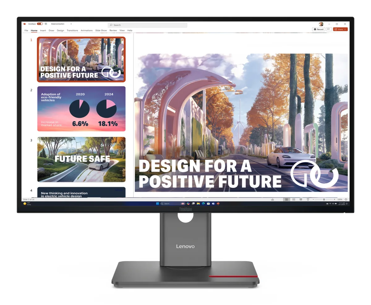 Lenovo ThinkVision P27QD-40 - LED monitor - 27" - 2560 x 1440 QHD @ 120 Hz - IPS - 350 cd/m² - 1500:1 - 4 ms - HDMI, DisplayPort - raven black