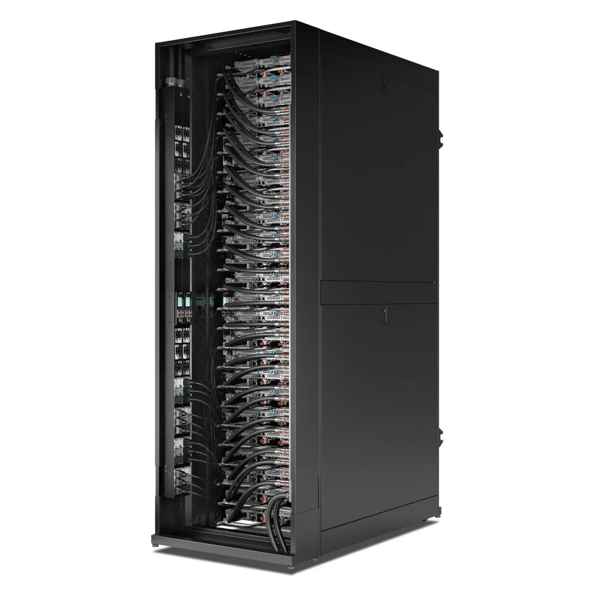 APC NetShelter Rack PDU Advanced - Gen 2 - power distribution unit (rack-mountable) - switched, metered, 22.1kW, 400V, 32A, or, 415V, 30A, 530P6 - AC 400/415 V - 17.3 kW - 17300 VA - 3-phase - Ethernet 10/100/1000, USB - input: IEC 60309 3P+N+PE - output connectors: 48 (24 x IEC 60320 C13/C15, 24 x IEC 60320 C13/C15/C19/C21) - 0U - 3 m cord - black - TAA Compliant