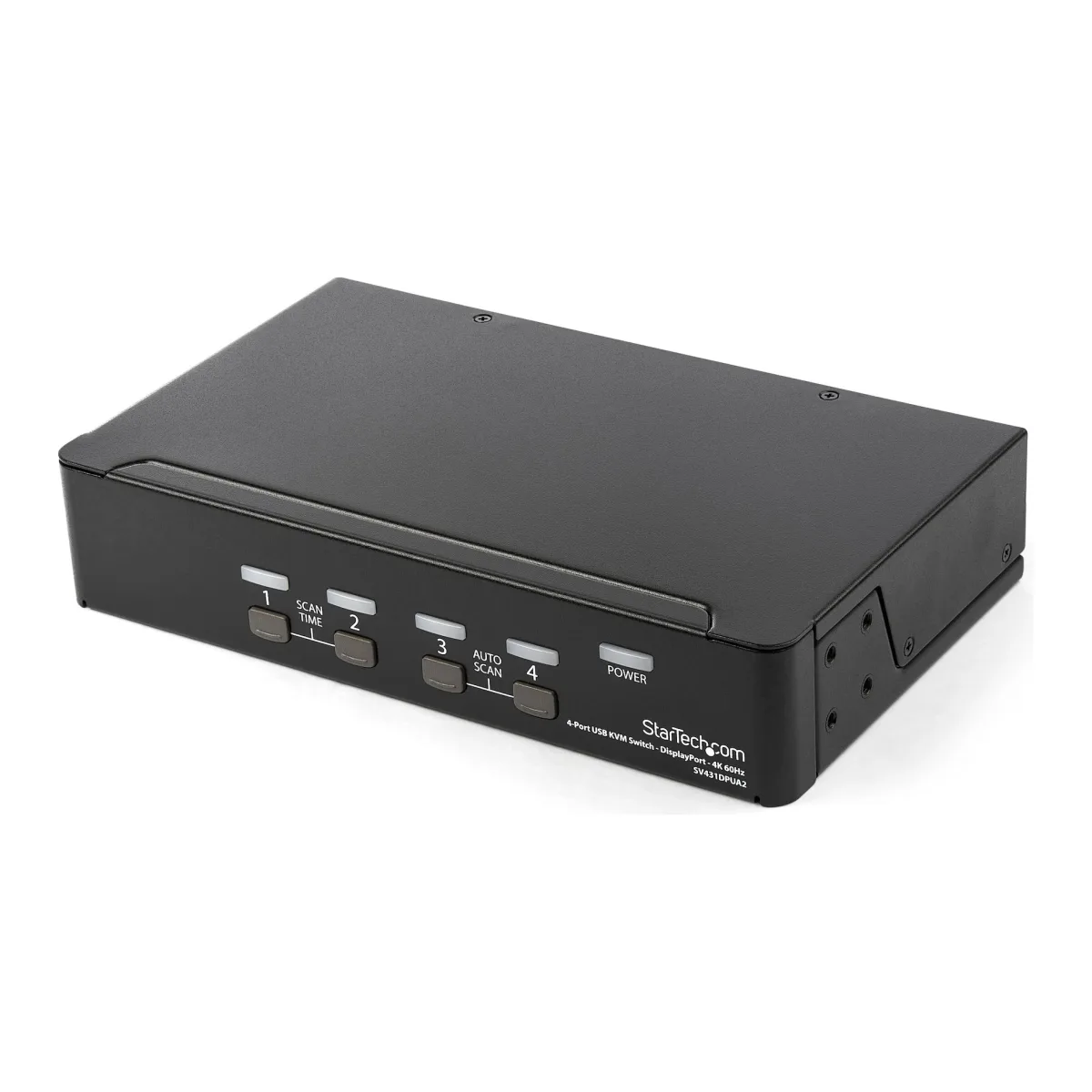 Startech 4 Port DisplayPort KVM Switch, 4K 60Hz, Single Display, Dual Port UHD DP 1.2 USB KVM Switch with Integrated USB 2.0 Hub and Audio, Dell, HP, Apple, Lenovo, TAA Compliant - Keyboard/Video/Mouse Switch (SV431DPUA2)