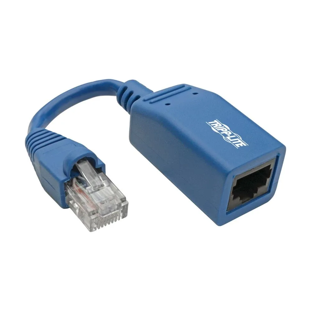Eaton Tripp Lite Series Cisco Console Rollover Cable Adapter (M/F) - RJ45 to RJ45, Blue, 5 in. - Serial adapter - RJ-45 (M) to RJ-45 (F) - 12.7 m - CAT 5e/6 - molded - blue