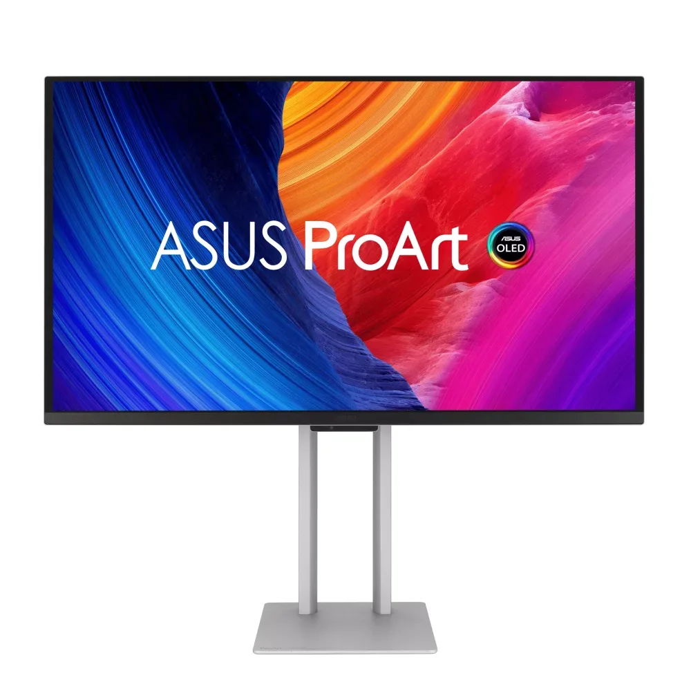 ASUS ProArt PA27UCDMR - OLED monitor - 27" (26.5" viewable) - 3840 x 2160 4K @ 240 Hz - 1000 cd/m² - 1500000:1 - HDR10 - 0.1 ms - Thunderbolt 4, HDMI, DisplayPort - speakers - silver