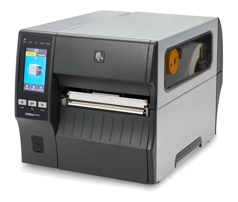 Zebra ZT42162-T4E0000Z ZT421 TT Print 6" 203DPI EU/UK USB LAN BT 4.1/Mfi Peel Rewind