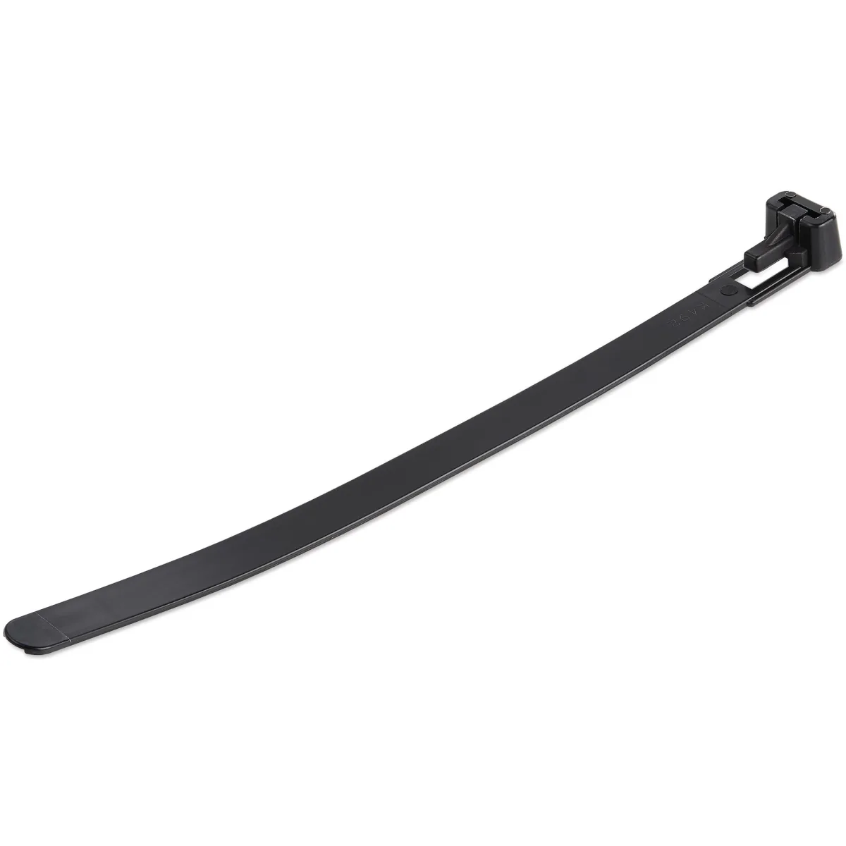 Startech 15cm(6") Reusable Cable Ties, 7mm(1/4") wide, 35mm(1-3/8") Bundle Dia. 22kg(50lb) Tensile Strength, Releasable Nylon Ties, Indoor/Outdoor, 94V-2/UL Listed, 100 Pack, Black - Nylon 66 Plastic - TAA (CBMZTRB6BK)
