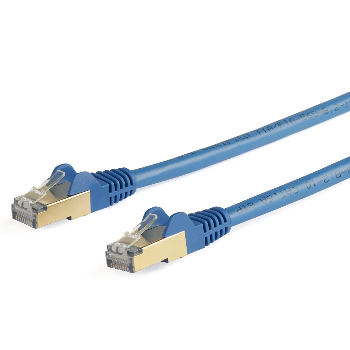 Startech 5m CAT6A Ethernet Cable, 10 Gigabit Shielded Snagless RJ45 100W PoE Patch Cord, CAT 6A 10GbE STP Network Cable w/Strain Relief, Blue, UL Certified Wiring/TIA - Category 6A - 26AWG (6ASPAT5MBL)