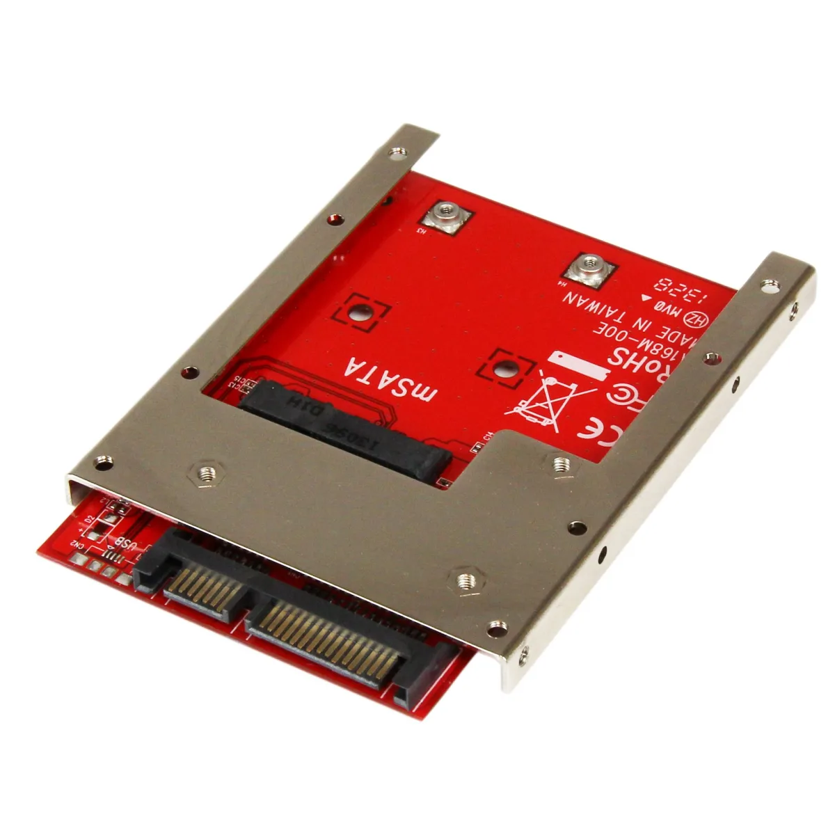 Startech mSATA SSD to 2.5in SATA Adapter Converter - mSATA to SATA Adapter for 2.5in bay with Open Frame Bracket and 7mm Drive Height (SAT32MSAT257)