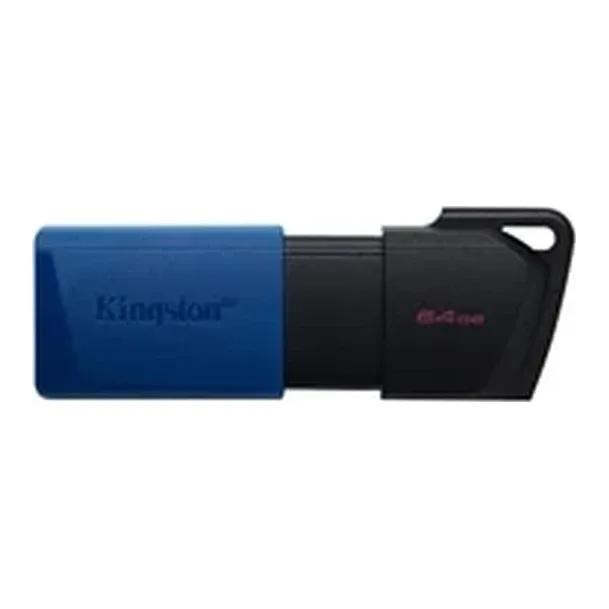Kingston DataTraveler ExodiaM DTXM/64GB USB Flash Drive, 64GB, USB 3.2, Blue / Black, Moving Cap Design