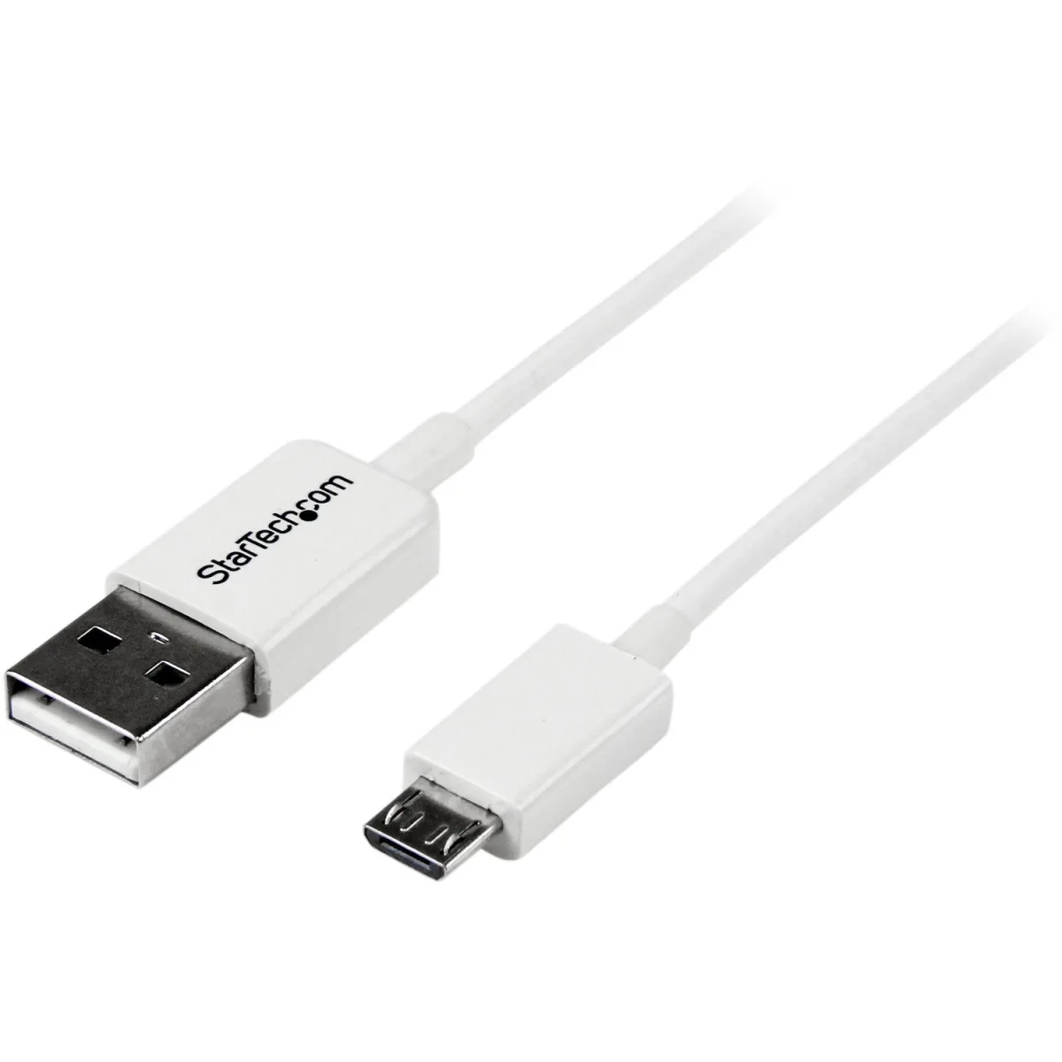 StarTech 0.5m White Micro USB Cable Cord - A to Micro B - Micro USB Charging Data Cable - USB 2.0 - 1x USB A Male, 1x USB Micro B Male (USBPAUB50CMW)