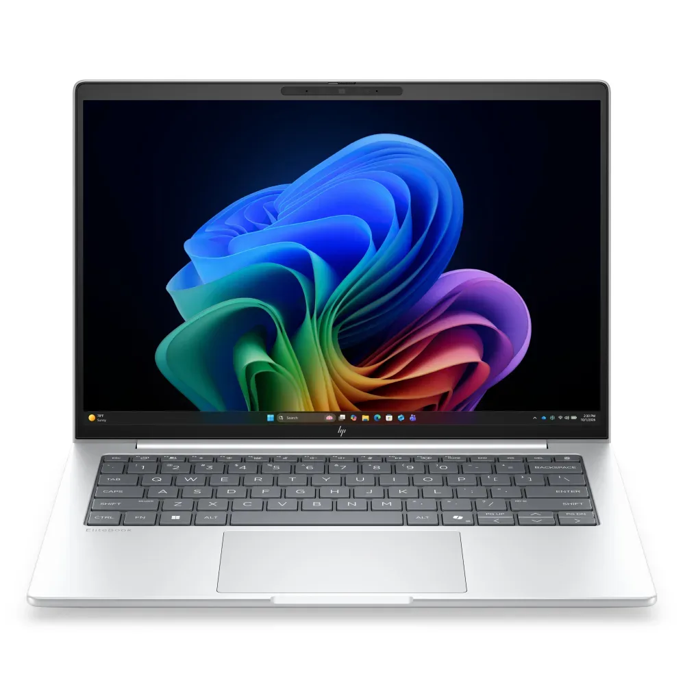 HP EliteBook 8 G2i Notebook Next Gen AI - Copilot+ PC - Intel Core Ultra 7 - 355 / up to 4.7 GHz - Win 11 Pro - Intel Graphics - 16 GB RAM - 512 GB SSD NVMe - 14" IPS 1920 x 1200 - Wi-Fi 7, Bluetooth 6.0 - glacier silver aluminium - kbd: UK - with HP Wolf Pro Security Edition (1 year)