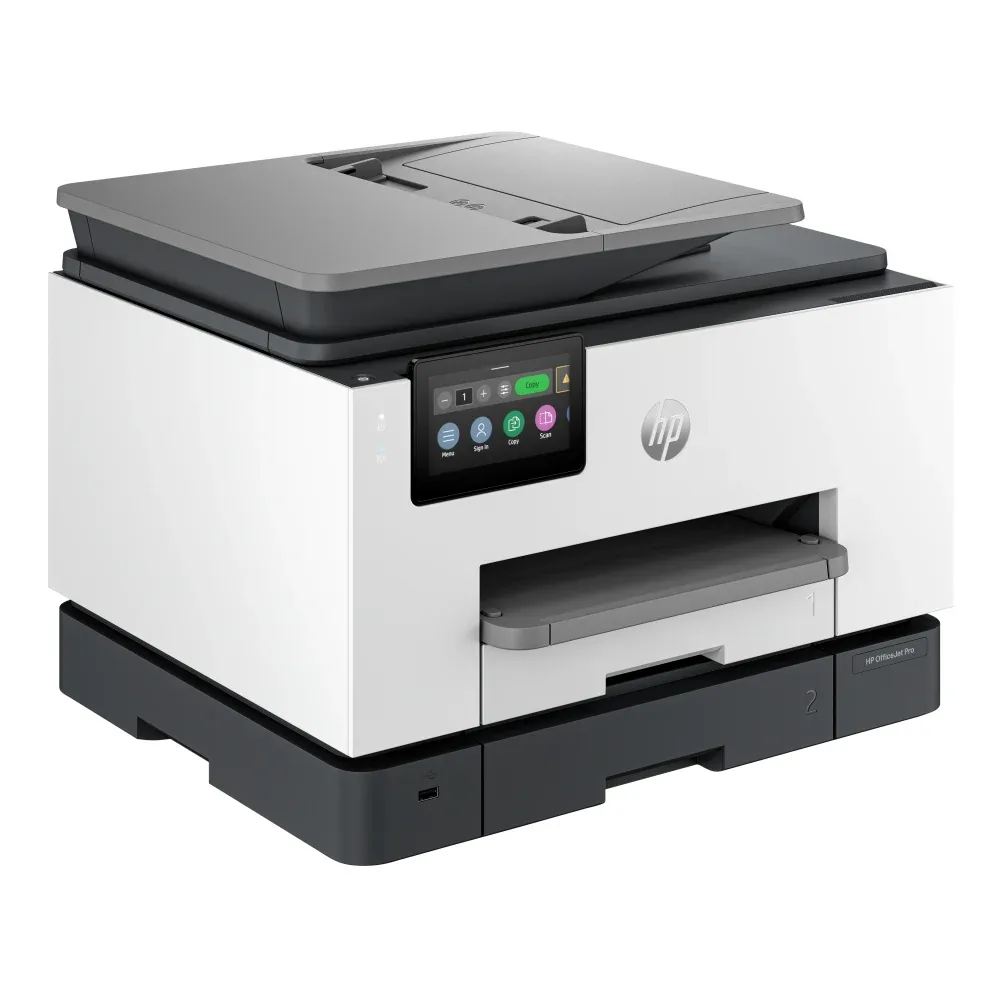 HP Officejet Pro 9130b All-in-One - Multifunction printer - colour - ink-jet - Legal (216 x 356 mm) (original) - A4/Legal (media) - up to 23 ppm (copying) - up to 25 ppm (printing) - 250 sheets - 33.6 Kbps - USB 2.0, LAN, Wi-Fi(ac), USB host - cement