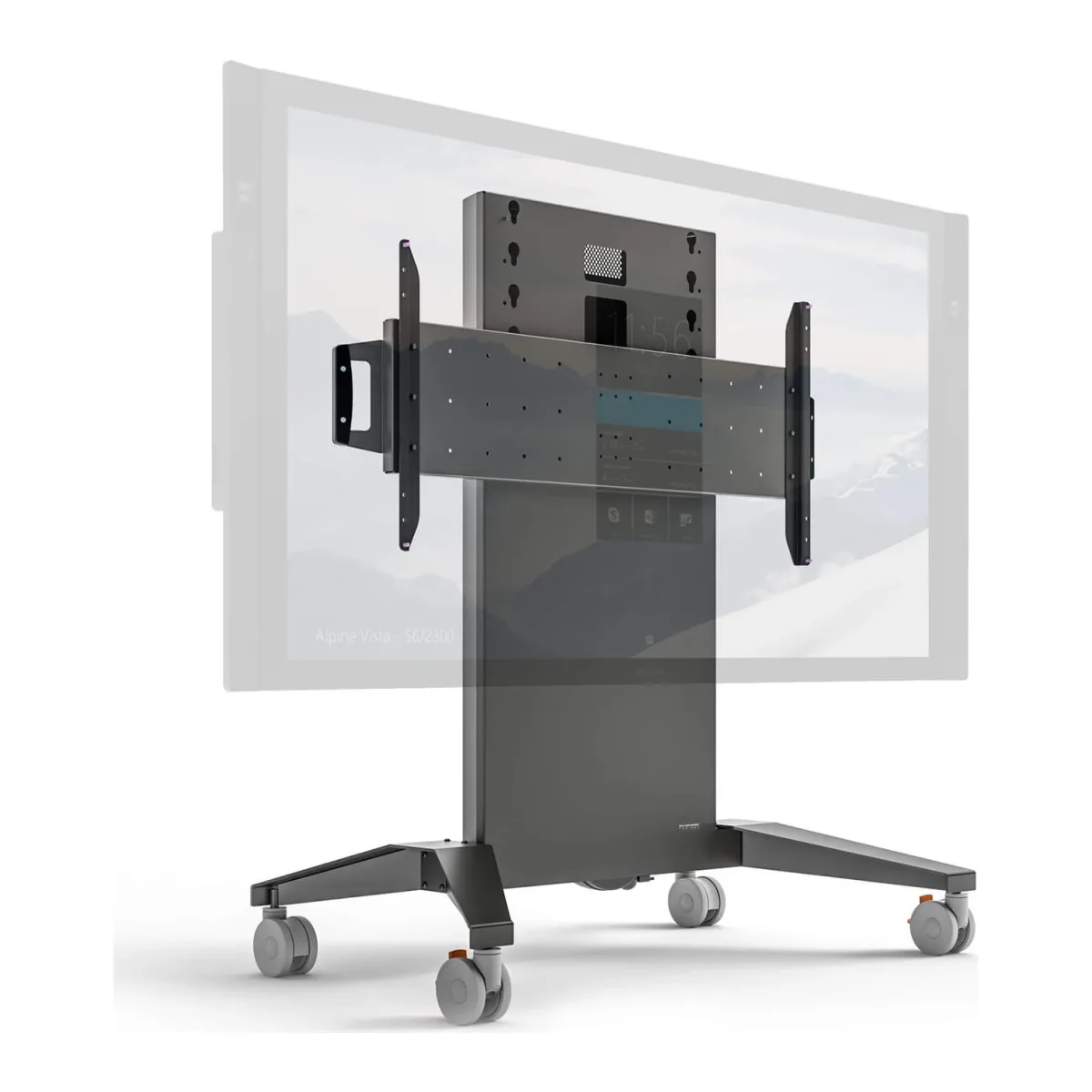 Salamander - Cart - for interactive flat panel / LCD display - welded steel - grey, graphite - screen size: 60"-90