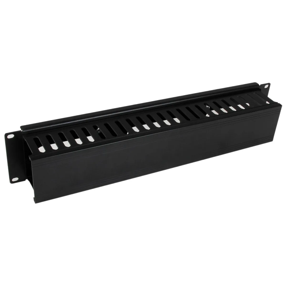 Startech Horizontal 2U Server Rack Cable Management Finger Duct w/ Cover - 19" Network Rack Wire Duct Raceway Panel - Slotted Wire Duct (CMDUCT2U)