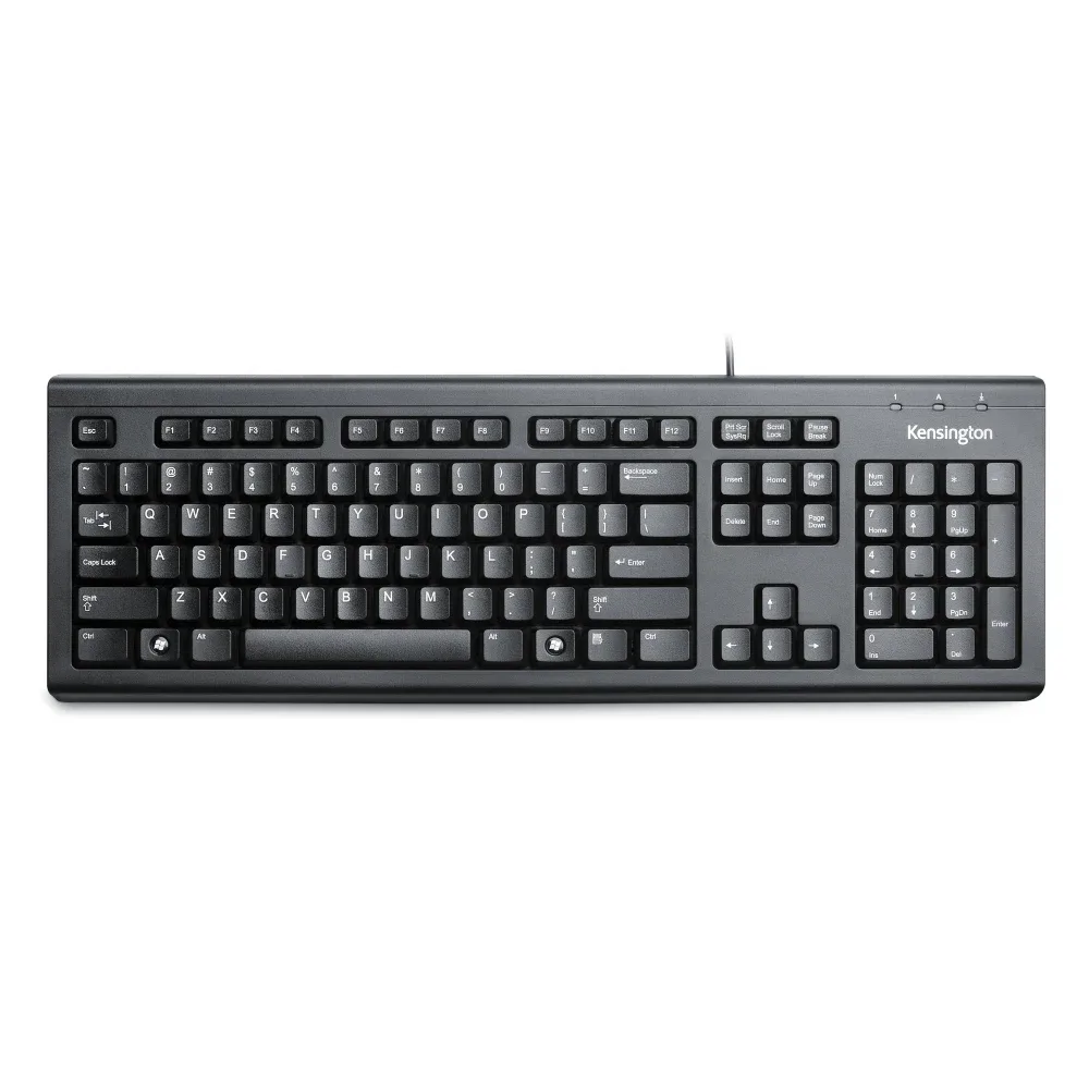 Kensington ValuKeyboard in black with USB connection - UK layout