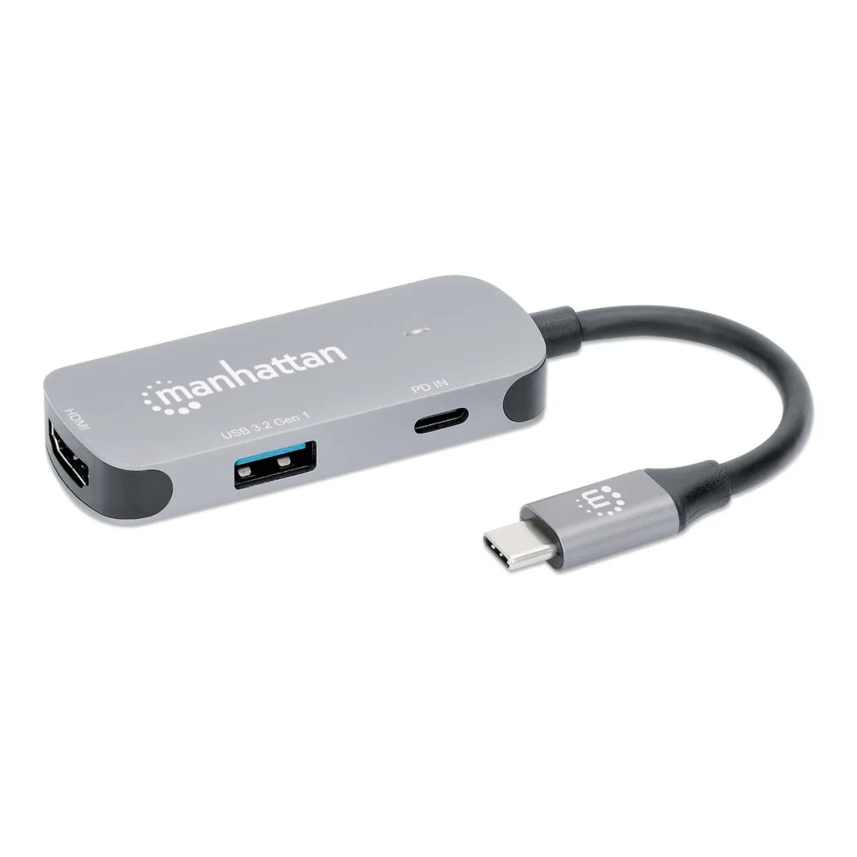 Manhattan 130707 USB-C Dock/Hub 3-PORT- HDMI/USB-A/USB-C with 100W PD