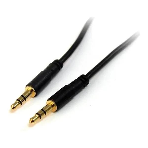 Startech 6 ft Slim 3.5mm Stereo Audio Cable - M/M - 3.5mm Male to Male Audio Cable for your Smartphone, Tablet or MP3 Player (MU6MMS) - Audio cable - mini-phone stereo 3.5 mm male to mini-phone stereo 3.5 mm male - 1.8 m - black - for P/N: KITBXAVHDPEU, KITBXAVHDPNA, KITBXAVHDPUK, KITBXDOCKPEU, KITBXDOCKPNA, KITBXDOCKPUK