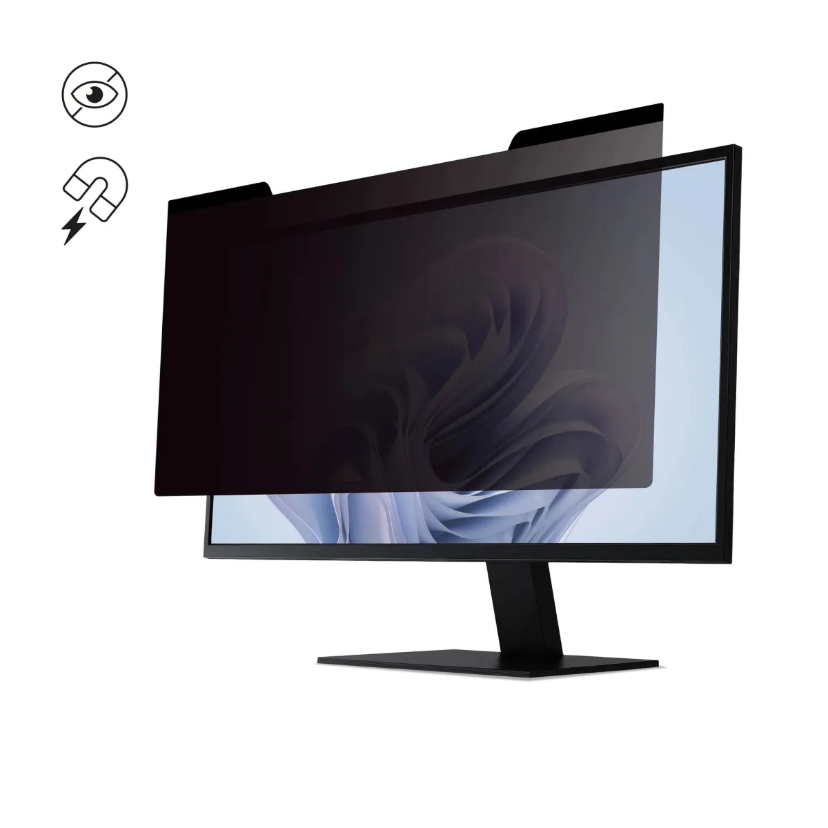 PRIVACY FILTER 2-WAY MAGNETIC UNIVERSAL CURVED (21:9) 34 BLACK