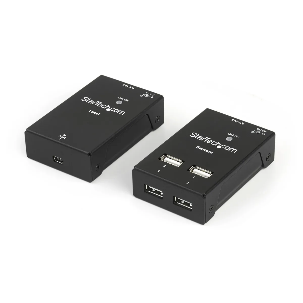 Startech 4-Port USB 2.0 Extender - 165ft (50m) USB Over Cat5/Cat6 Extender - Compact USB 2.0 Over Ethernet Extender (USB2004EXTV)