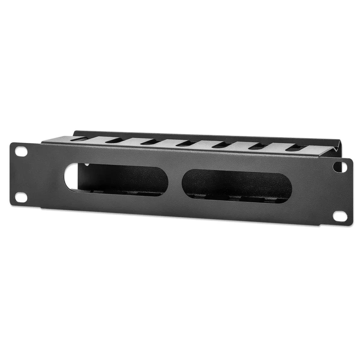 Intellinet 714853 10" Cable Management Panel 1U- Covered Black