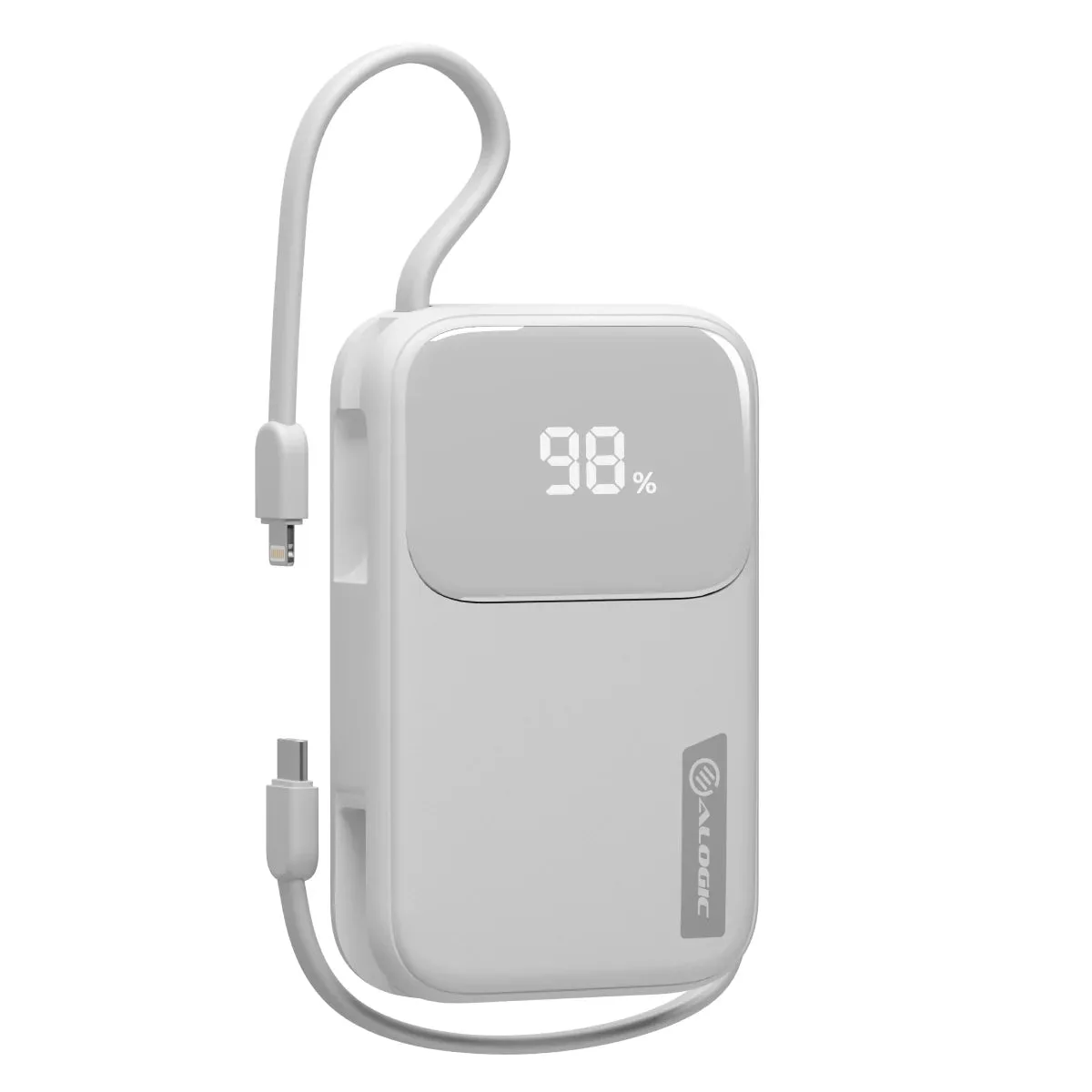 20KMAH 30W TANDEM + POWERBANK WITH USB-C  LIGHTING WRAP  - WHI
