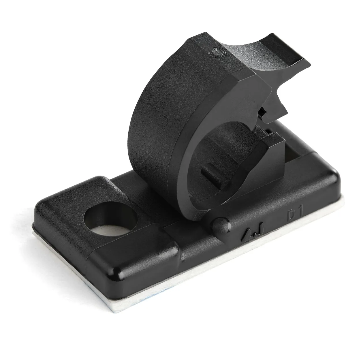 Startech 100 Adhesive Cable Management Clips Black, Network/Ethernet/Office Desk/Computer Cord Organizer, Sticky Cable/Wire Holders, Nylon Self Adhesive Clamp UL/94V-2 Fire Rated - Nylon 66 Plastic - TAA (CBMCC1)