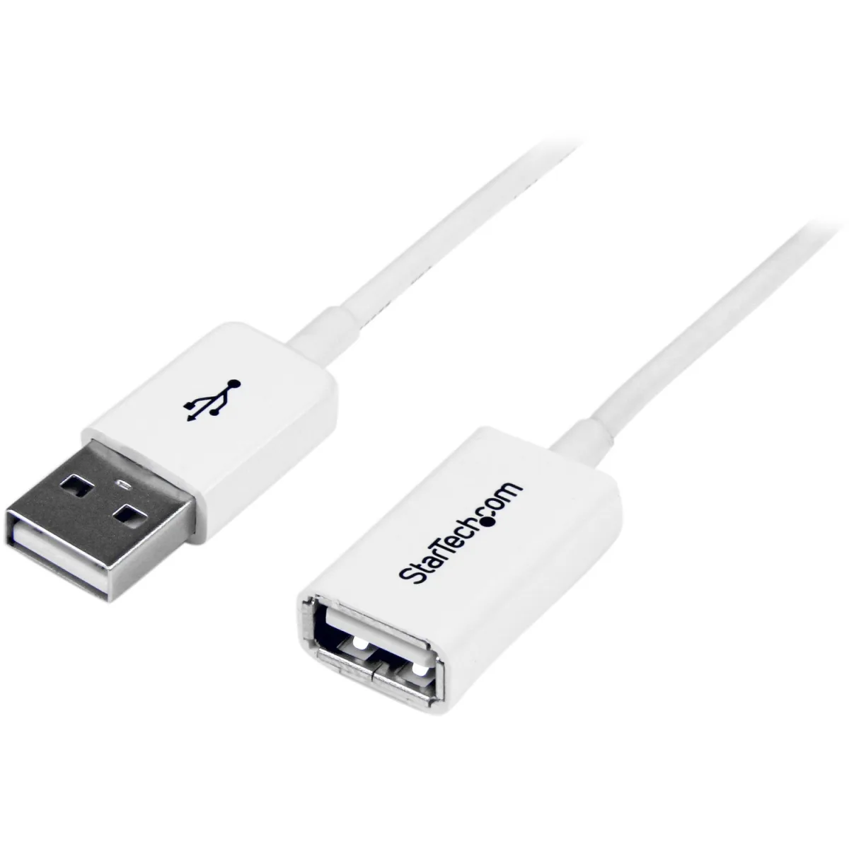 StarTech 3m White USB 2.0 Extension Cable Cord - A to A - USB Male to Female Cable - 1x USB A (M), 1x USB A (F) - White, 3 meter (USBEXTPAA3MW) - USB extension cable - USB (F) to USB (M) - USB 2.0 - 3 m - molded - white - for P/N: MSDREADU2OTG, USBEXTPAA1MW, USBEXTPAA2MW, USBPAUB1MW, USBPAUB2MW, USBPAUB50CMW