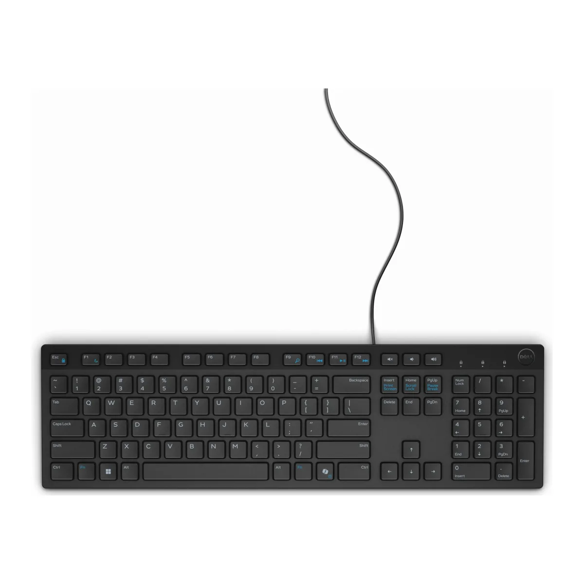 Dell KB216 Wired Multimedia Keyboard, Full-Size Keyboard, USB Plug-and-Play, Compatible with PC and Laptop, QWERTY, UK English Layout, Black