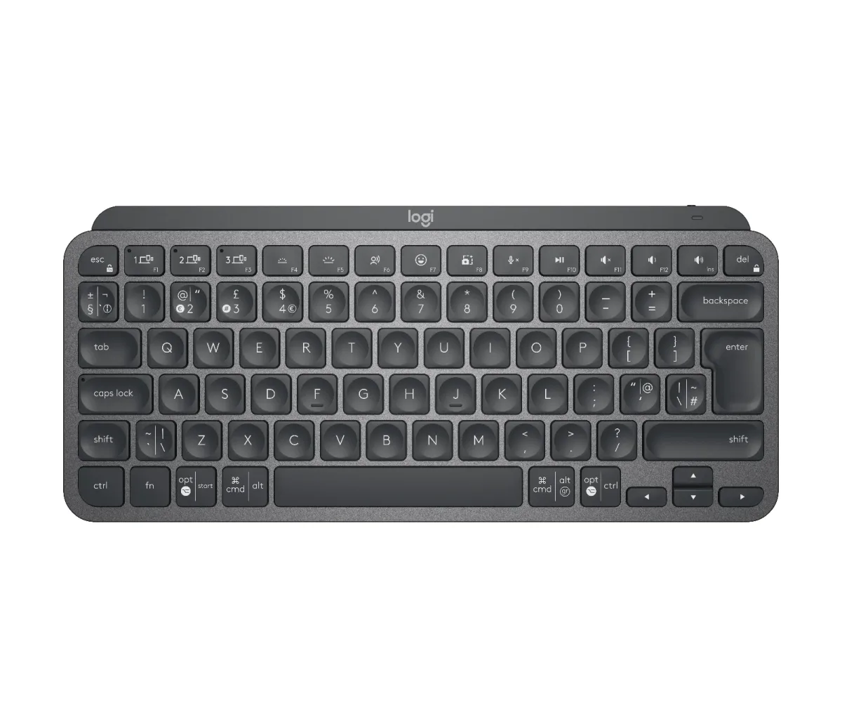 Logitech MX Keys Mini - Keyboard - backlit - wireless - Bluetooth - QWERTY - UK - graphite