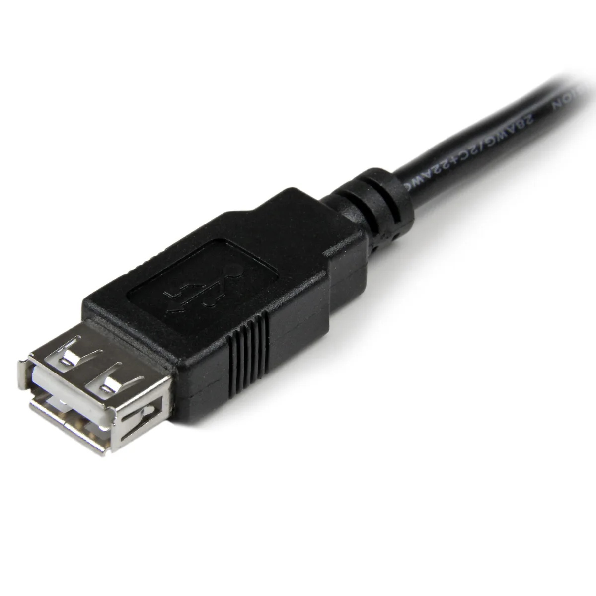 StarTech 6in USB 2.0 Extension Adapter Cable A to A - M/F - USB extension cable - USB (M) to USB (F) - USB 2.0 - 5.9 in - black - USBEXTAA6IN - USB extension cable - USB (M) to USB (F) - USB 2.0 - 15 cm - black