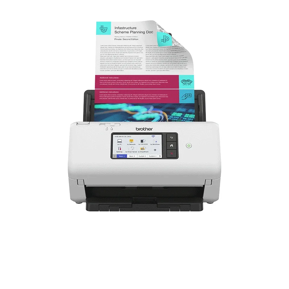 Brother ADS4700WZU1 ADS-4700W 2-SIDED Scan Up to 40PPM / 80IPM 80 Sheet Adf 80 Sh