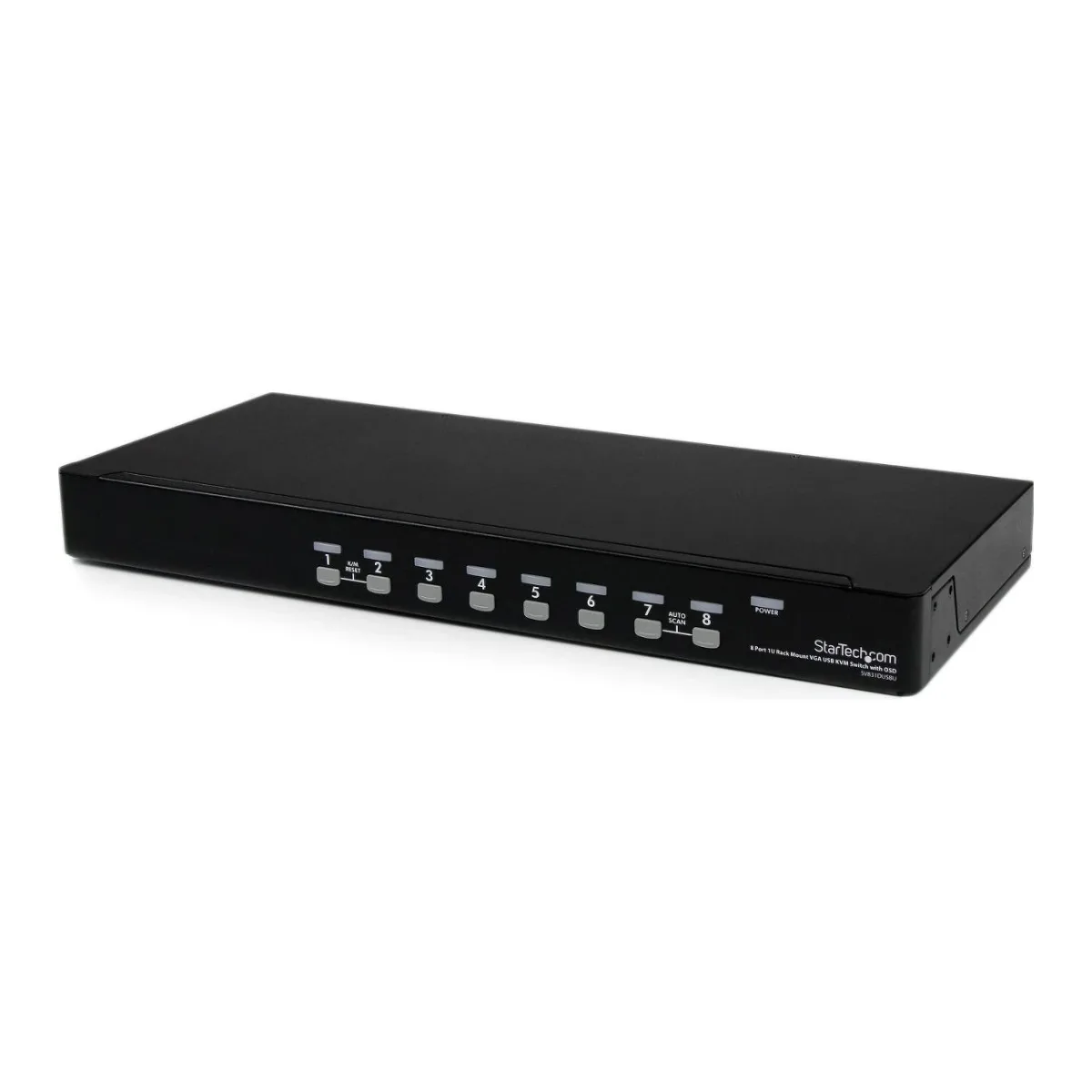 Startech 8 Port 1U RackMount USB PS/2 KVM Switch with OSD - KVM switch - 8 x KVM port(s) - 1 local user - desktop