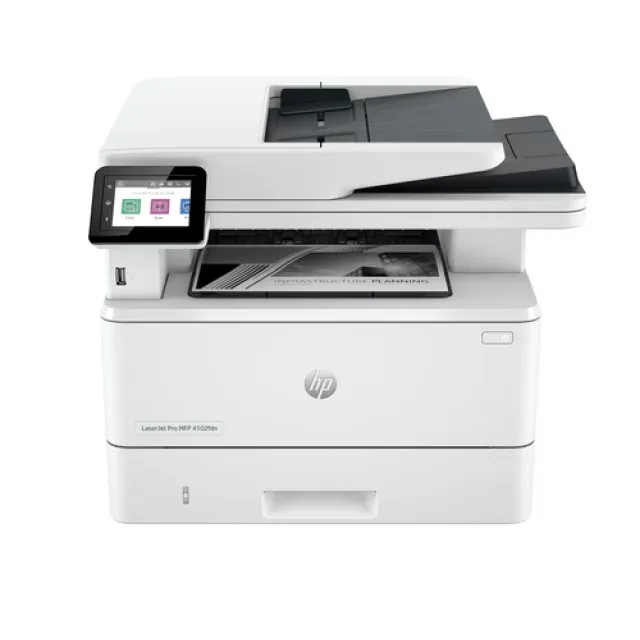 HP LaserJet Pro MFP 4102fdn - Multifunction printer - B/W - laser - Legal (216 x 356 mm) (original) - A4/Legal (media) - up to 38 ppm (copying) - up to 40 ppm (printing) - 350 sheets - 33.6 Kbps - Gigabit LAN, USB, USB host, USB 2.0