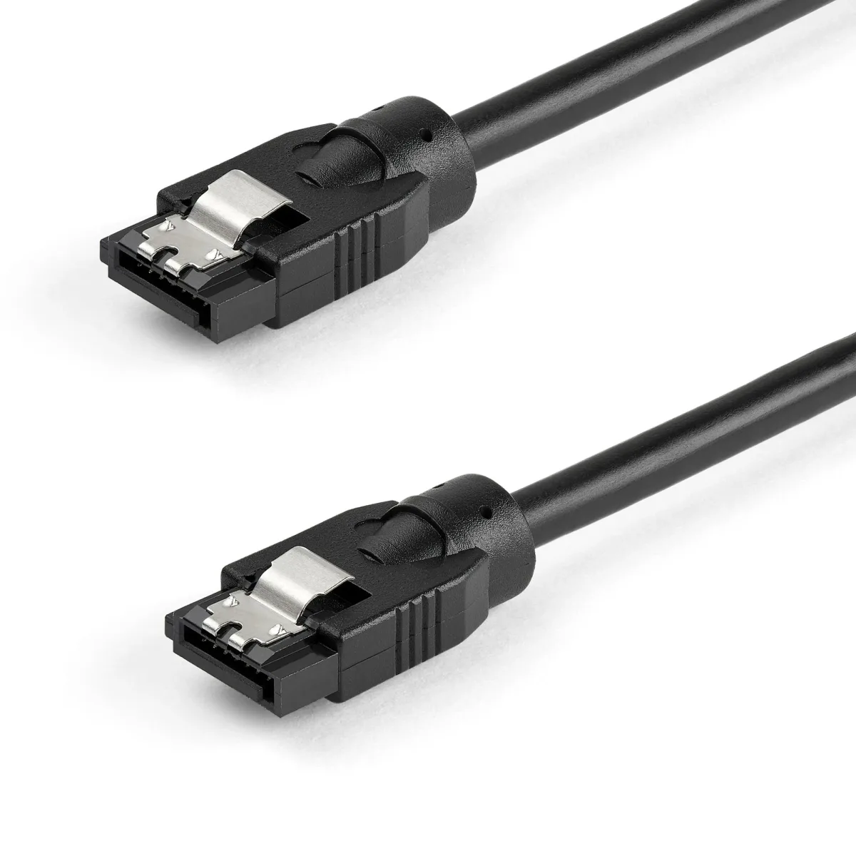 StarTech 0.6 m Round SATA Cable - Latching Connectors - 6Gbs SATA Cable - SATA cable - Serial ATA 150/300/600 - SATA (R) latched to SATA (R) latched - 60 cm - round - black