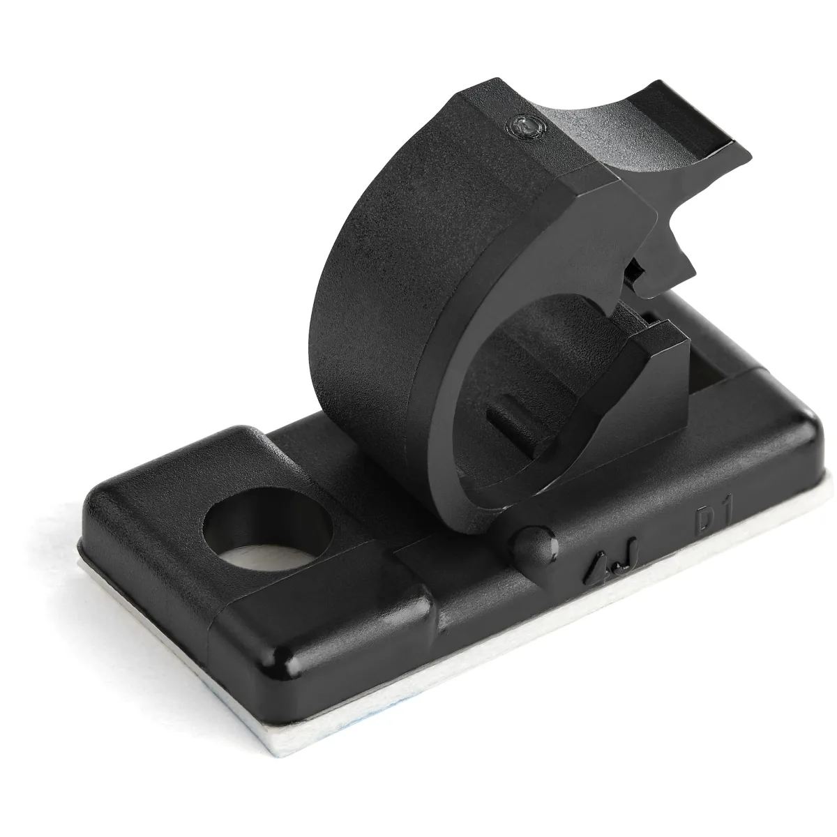 Startech 100 Adhesive Cable Management Clips Black, Network/Ethernet/Office Desk/Computer Cord Organizer, Sticky Cable/Wire Holders, Nylon Self Adhesive Clamp UL/94V-2 Fire Rated - Nylon 66 Plastic - TAA (CBMCC3)