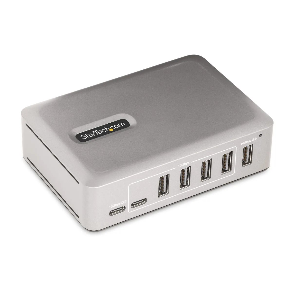 Startech 7-Port USB-C Hub, 5x USB-A + 2x USB-C, Self-Powered w/ 65W Power Supply, USB 3.1 10Gbps Hub w/ BC1.2 Charging, Desktop/Laptop USB Hub with 3ft Locking USB-IF Certified Cable - USB Expansion Hub (10G5A2CS-USB-C-HUB) - Hub - 5 x USB 3.2 Gen 2 + 2 x USB-C 3.2 Gen 2 - desktop
