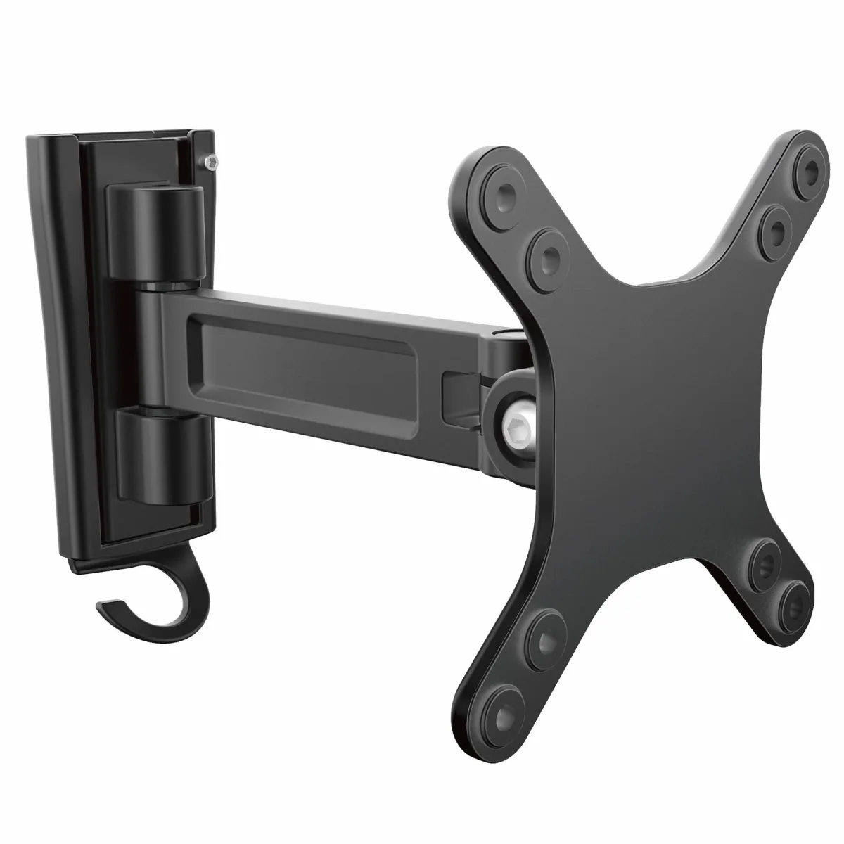Startech Monitor Wall Mount - Single Swivel - Supports Monitors 13" to 34" - VESA Monitor Wall Mount Bracket - Black (ARMWALLS) - Adjustable arm (mounting plate) - for monitor / flat panel - aluminium - black - screen size: 13"-34