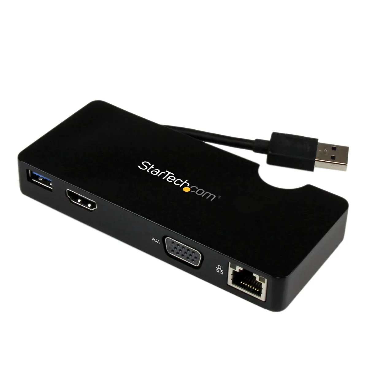 Startech USB 3.0 to HDMI or VGA Adapter Dock - USB 3.0 Mini Docking Station w/ USB, GbE Ports - Portable Universal Laptop Travel Hub (USB3SMDOCKHV)