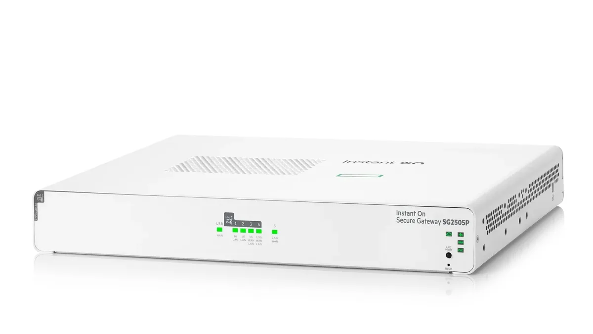 HPE Networking Instant On SG2505P - Gateway - secure, SmartRate - 5 ports - 2.5GbE