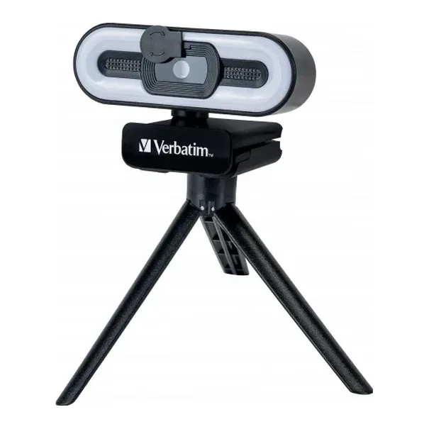Verbatim AWC-02 Full HD 1080p Autofocus Webcam with Microphone and Light