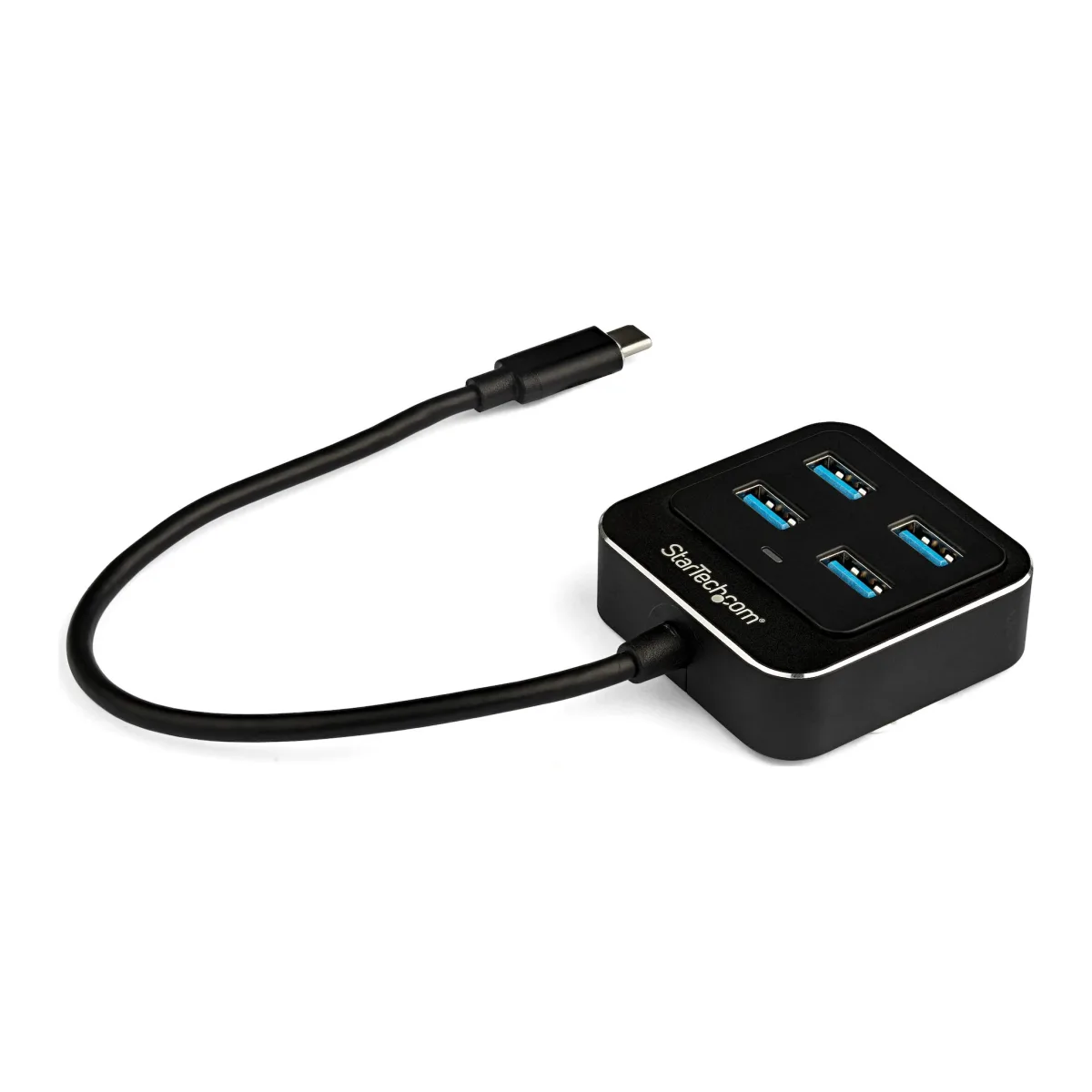 Startech 4-Port USB C Hub, USB-C to 4x USB-A Ports, SuperSpeed 10Gbps USB 3.1/USB 3.2 Gen 2 Type-C Hub, USB Bus Powered, Portable/Compact USB-C to USB Adapter Hub for Laptop, Aluminum - Windows/macOS/Linux (HB31C4AB)
