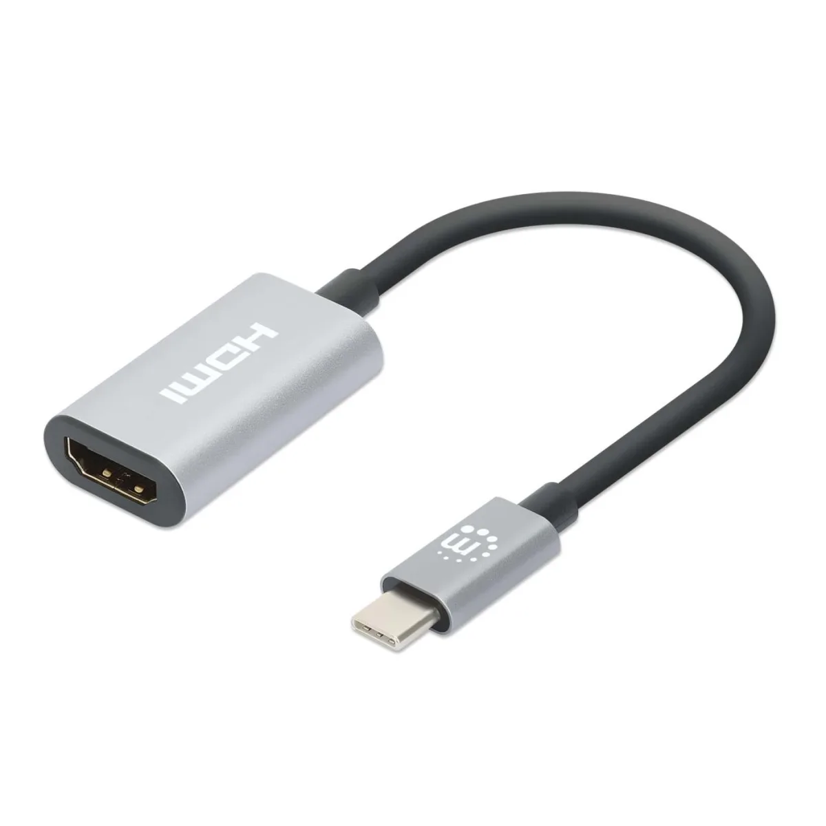Manhattan 153973 USB-C to HDMI Cable 11CM- Male/Male 4K/60HZ Black