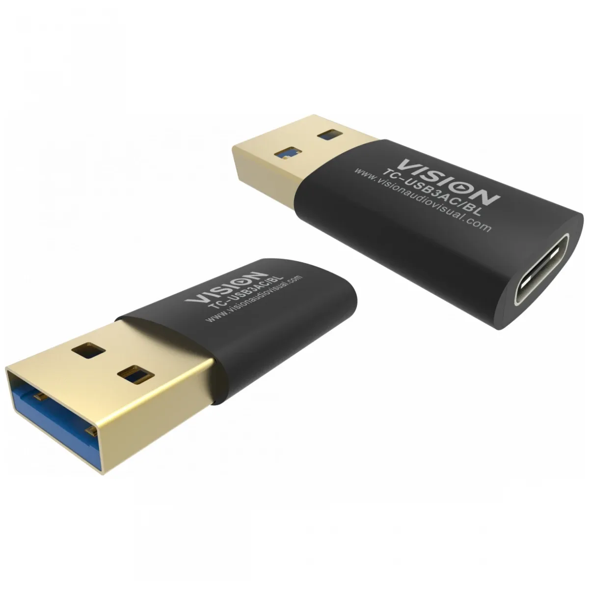 USB 3.0 A to USB C adaptor - plugs into full-sized USB A 3.0 socket on a laptop - USB C (f) to USB type a (m) - USB 3.2 - black