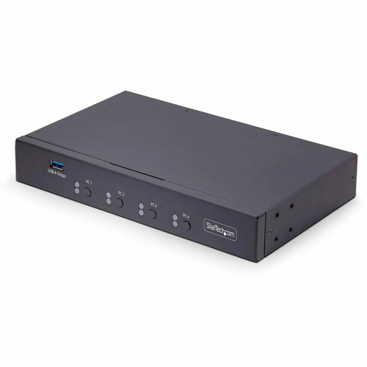 Startech 4-Port KM Switch with Mouse Roaming, USB Switch for Keyboard/Mouse, 3.5mm and USB Audio, Peripheral Sharing for 4 Computers, USB 3.0 Switcher, TAA Compliant - Hotkey/Pushbutton Switching (P4A20132-KM-SWITCH)