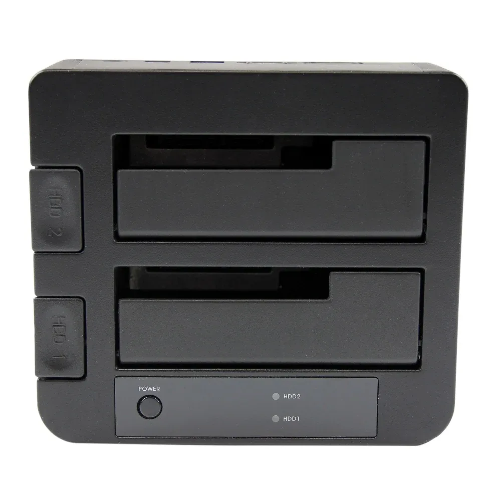 Startech Dual-Bay USB 3.0 eSATA to SATA Hard Drive Docking Station, USB Hard Drive Dock, External 2.53.5 SATA IIIIII, SSDHDD Docking Station, Hot-Swap Hard Drive Bays - Top-Loading - Storage controller - 2.5", 3.5" - SATA 6Gb/s - eSATA 6Gb/s, USB 3.0 - black
