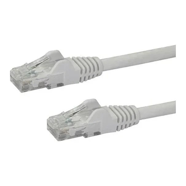 Startech 100ft CAT6 Ethernet Cable, 10 Gigabit Snagless RJ45 650MHz 100W PoE Patch Cord, CAT 6 10GbE UTP Network Cable w/Strain Relief, White, Wiring is UL Certified/TIA - Category 6 - 24AWG (N6PATCH100WH)