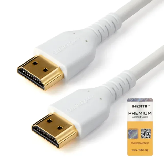 Startech - Premium High Speed - HDMI cable with Ethernet - HDMI male to HDMI male - 2 m - white