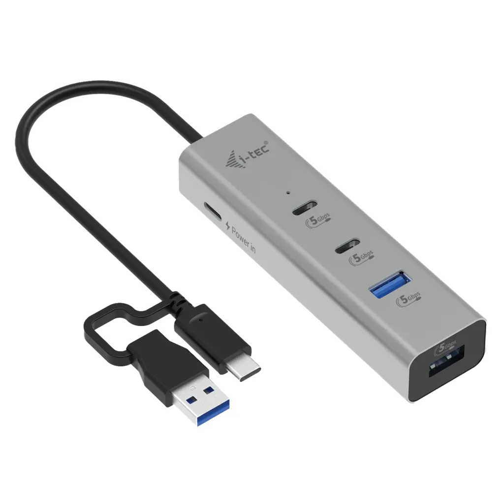 I-TEC METAL HUB USB-C/A PD 85W CHARGING HUB 2X USB-C + 2X USB-A