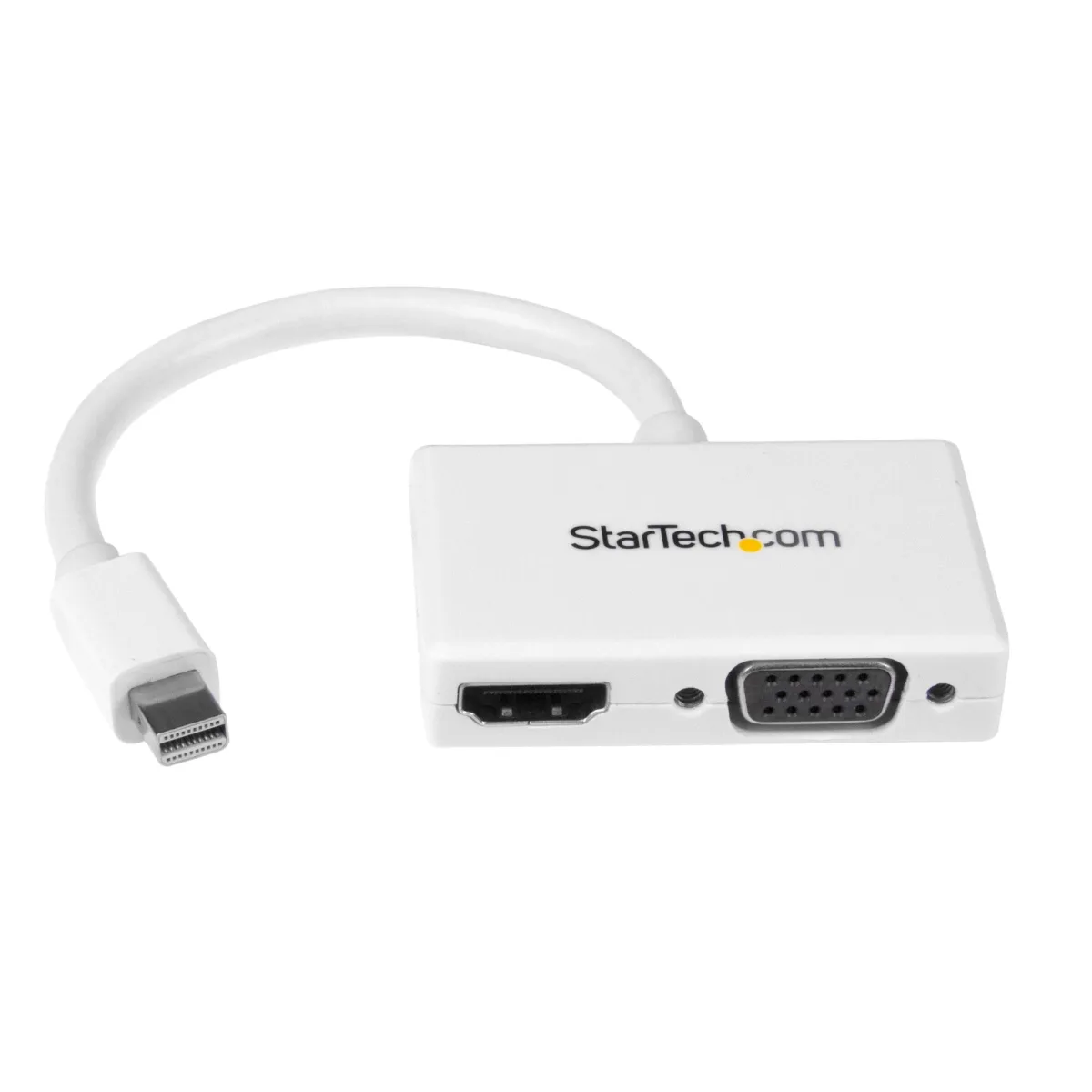 StarTech Mini DisplayPort to HDMI and VGA Adapter - Mini DisplayPort Multiport Hub for Your HDMI or VGA Monitor / Display (MDP2HDVGAW)